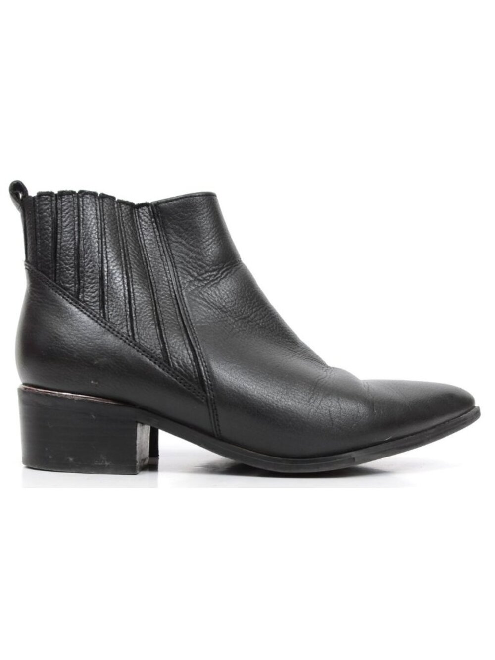 Marc Fisher Yommi 8.5B Black Leather Western Festival Bootie Moto Biker